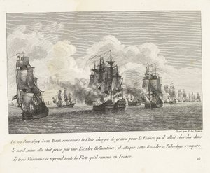 Jan Bart riconquista navi di grano da una squadra olandese, 1694