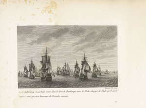 Jan Bart entra a Dunkerque con le navi di grano riconquistate, 1694 da Yves Marie Le Gouaz