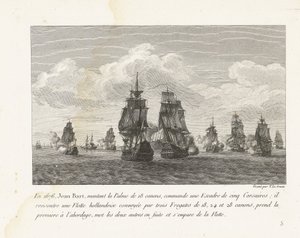 Jan Bart attacca una flotta olandese con il suo squadrone, 1676 da Yves Marie Le Gouaz
