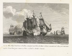 Jan Bart attacca due navi inglesi, 1689 da Yves Marie Le Gouaz