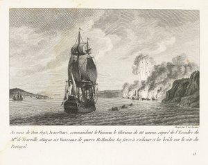 Jan Bart attacca sei navi olandesi al largo della costa del Portogallo, 1693