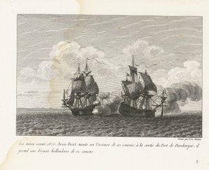 Jan Bart conquista una fregata olandese a Dunkerque, 1675 (Raccolta dei combattimenti di Jean-Bart) da Yves Marie Le Gouaz