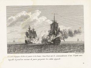 Jan Bart conquista una nave spagnola con 350 soldati a bordo, 1683 da Yves Marie Le Gouaz
