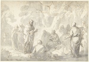 Filosofi che discutono sulla metempsicosi da Zacharias Blijhooft