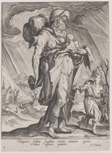 Povertà, da Virtù e Vizi, 1596-97 da Zacharias Dolendo