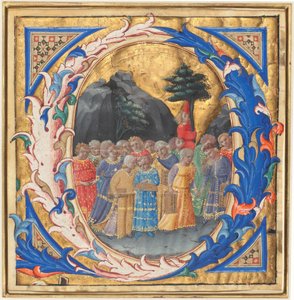 Iniziale Q con una processione di bambini da Zanobi Strozzi
