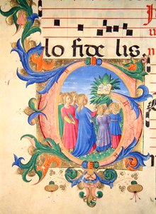 Messale 515 f.144v Iniziale istoriata 