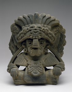 Urna con un antenato seduto, 600-900 d.C. da Zapotec Zapotec