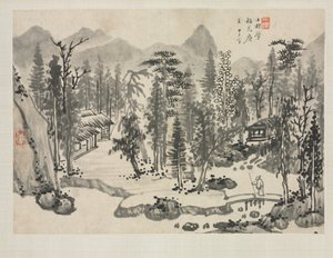 Paesaggio dopo Wu Zhen da Zha Shibiao