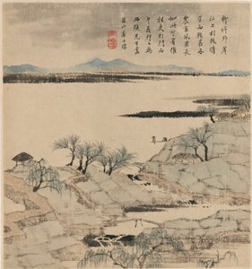 Paesaggio fluviale, maggio-agosto 1666 da Zha Shibiao