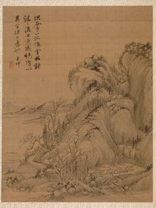 Paesaggio nello stile di Ching Hao, 1775 da Zhai Dakun