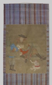 Dipinto di tre occidentali da Zhang Rulin