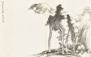 Paesaggi e fiori, album di sei fogli da Zhu da Bada Shanren