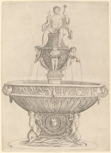 Fontana con statua di Nettuno