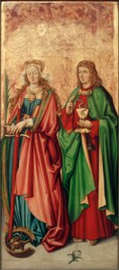 Maestro delle Viole di Zurigo, Santa Caterina e San Giovanni Evangelista