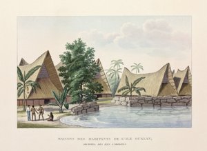 Architettura Case su Oualan, Isole Caroline da Frederick (attr. to) Barnard