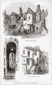 Architettura della Città Vecchia, Edimburgo, Scozia da . .