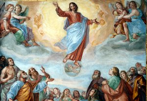 Ascensione di Cristo. La Basilica della Santissima Annunziata del Vastato. Genova. Italia. da . .