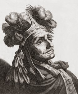 Atahualpa, ultimo Imperatore degli Incas. Ritratto da . .