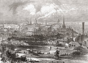 Birmingham, West Midlands, Inghilterra alla fine del XIX secolo, da Our Own Country pubblicato nel 1898 da Ferdinand Georg Waldmuller