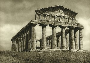 Tempio di Cerere a Paestum, costruito nel 500 a.C. da Ferdinand Georg Waldmuller