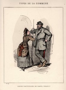Comune di Parigi: abito di GARDE PARTICULIER DE RAOUL RIGAULT (29) in "Les Communeux" da Frederick (attr. to) Barnard
