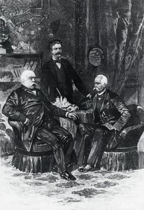 Conferenza tra Otto von Bismarck e Francesco Crispi a Friedrichsruhe, ottobre 1887, Germania da William Walcutt