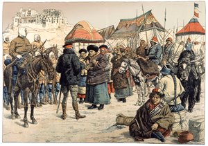 Conquista del Tibet. 1902 (incisione)