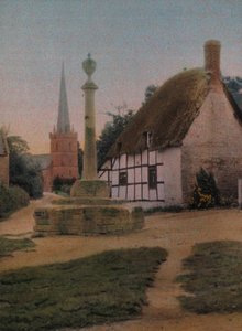 Cottage dal tetto di paglia da Frederick (attr. to) Barnard