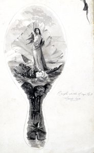 Progetto per il retro di uno specchio con Venere nella sua conchiglia, circa 1870-1875