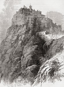 Castello di Edimburgo, Castle Rock, Edimburgo, Scozia da . .