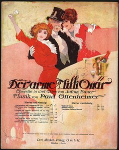 Uomo elegante circonda belle donne nella Belle Époque. ca. 1913 (illustrazione) da . .