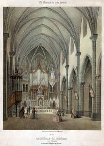 Interno della chiesa delle Carmelitane a Bagneres de Bigorre. ca. 1870