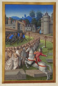Les Très Riches Heures del duca di Berry, Folio 90v - Il cavaliere della morte da Unbekannt 2321