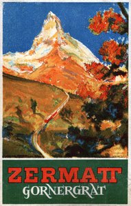 Monte Cervino, c.1930 (incisione) da . .