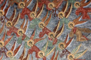 Monastero di Sucevita. La chiesa. Esterno. Parete nord. Affreschi da . .