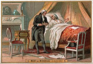Morte di Mirabeau da Ferdinand Georg Waldmuller
