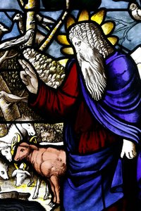 Museo del Duomo di Milano. Vetrata. Creazione degli animali (Dio Padre). XVI secolo. Italia. da . .