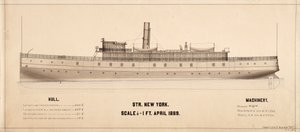 Piani della nave a vapore New York (1889)