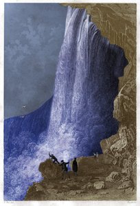 Cascate del Niagara, USA (incisione) da . .