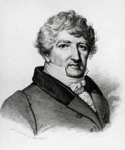 Ritratto di Georges Leopold Chretien Frederic Dagobert Cuvier, biologo francese, incisione da William Walcutt