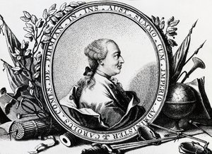 Ritratto di Karl Joseph von Firmian, politico austriaco, incisione da William Walcutt