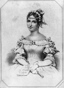 Ritratto di Laura Cinti-Damoreau (1801-1863), soprano francese, litografia da William Walcutt