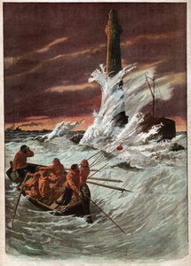 Rifornimento di un faro da Ferdinand Georg Waldmuller