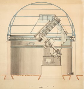 Telescopio riflettore con cupola