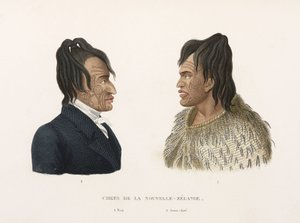 Capi Maori tatuati della Nuova Zelanda da Frederick (attr. to) Barnard