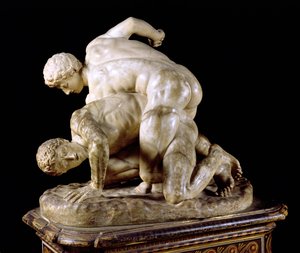 Il lottatore, copia di scultura greca del 3° secolo a.C. da Hippolyte Lalaise Devéria
