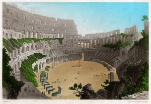 Le rovine del Colosseo a Roma. ca. 1840 da . .