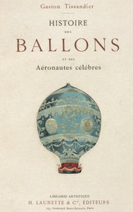 Frontespizio del libro di Tissandier sul volo in mongolfiera