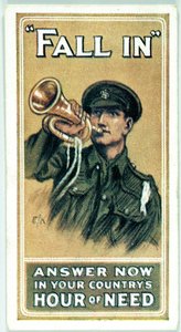 Regno Unito: Carte di sigarette - Reclutamento nella Prima Guerra Mondiale da Ferdinand Georg Waldmuller